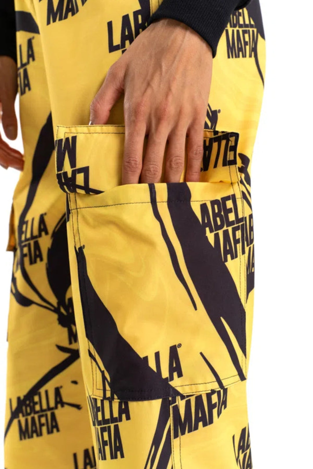 Pants Labellamafia FAN Stamped Yellow