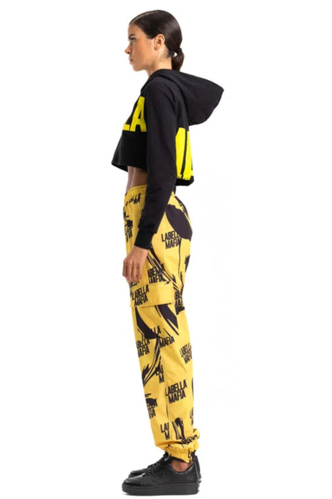 Pants Labellamafia FAN Stamped Yellow