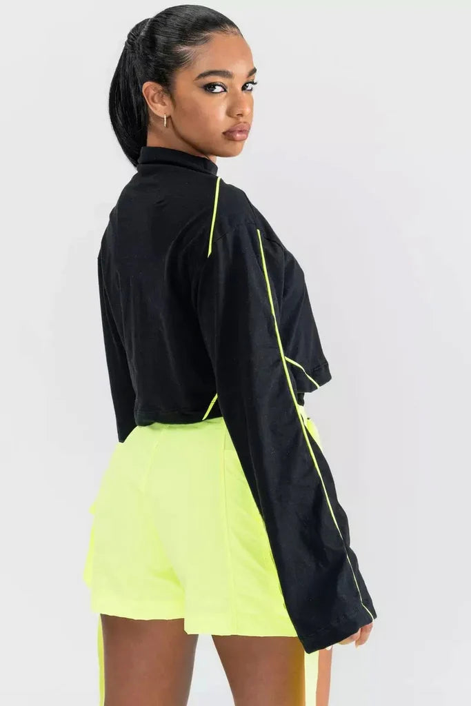Cropped Stone Black Labellamafia